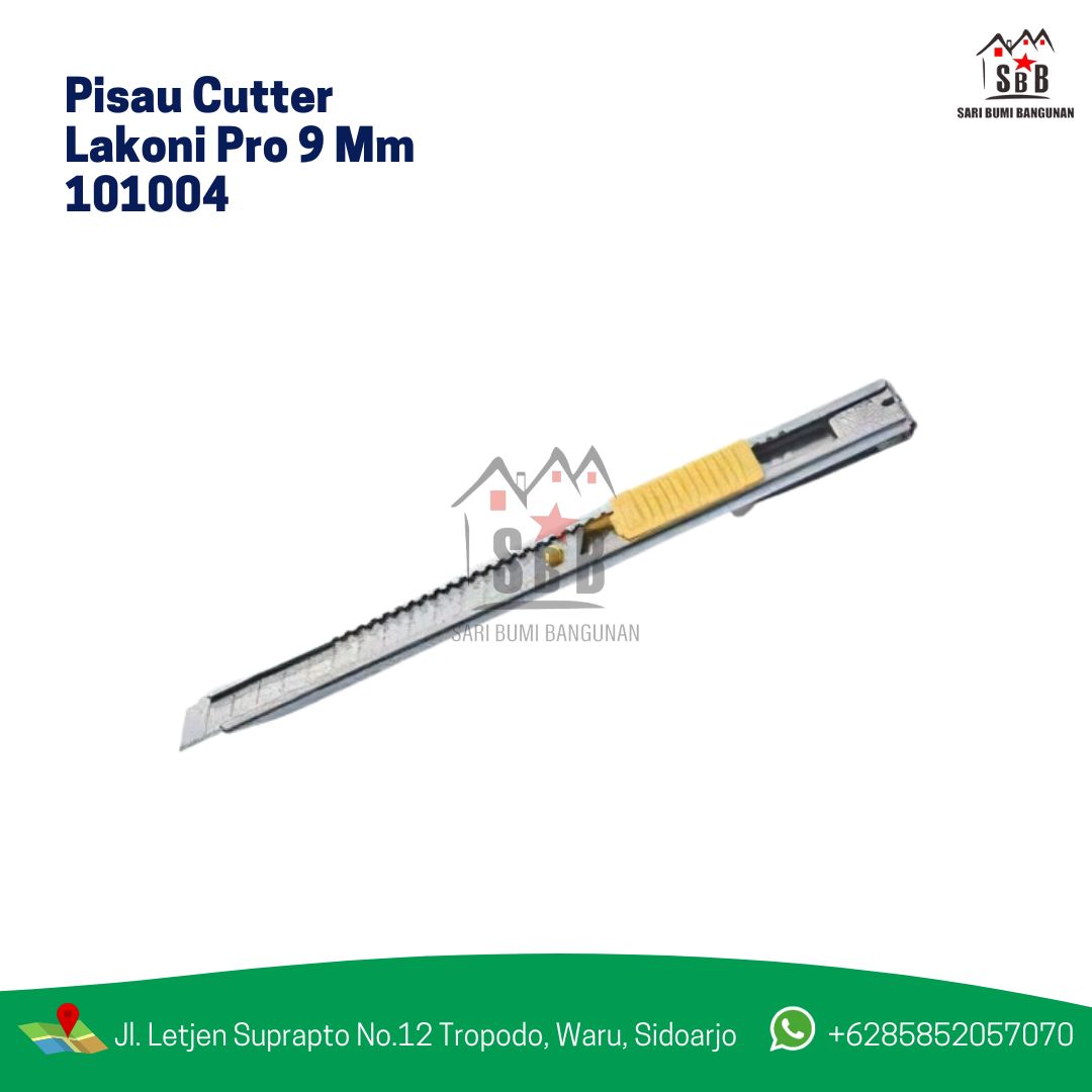 Pisau Cutter Lakoni Pro 9 Mm 101004